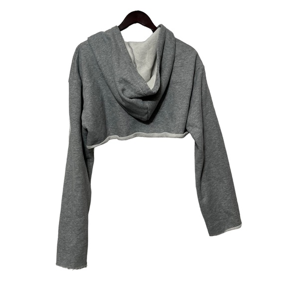 MY MUM MADE IT Gray Crop Sweatshirt Hoodie Pullover Top - Picture 3 of 4